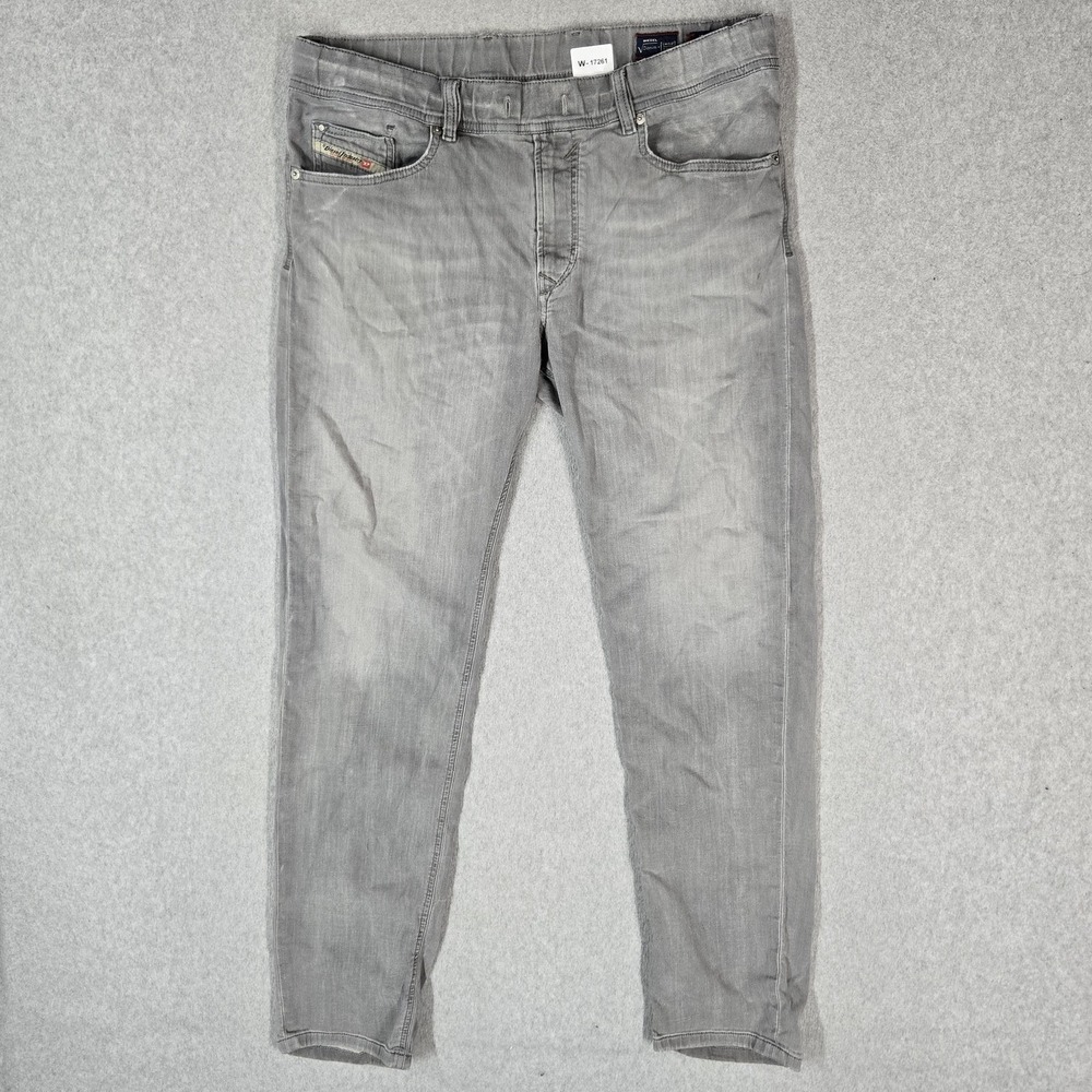 Diesel Men Jeans 32 Gray Denim WAYKEE 30" Inseam Stretch Made In Italy